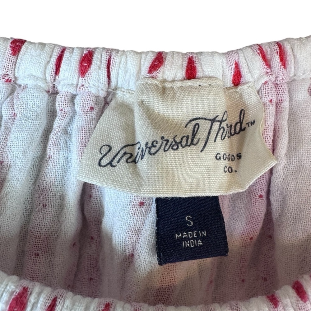 Universal Threads Red Striped Off-Shoulder Blouse - Picture 3 of 8